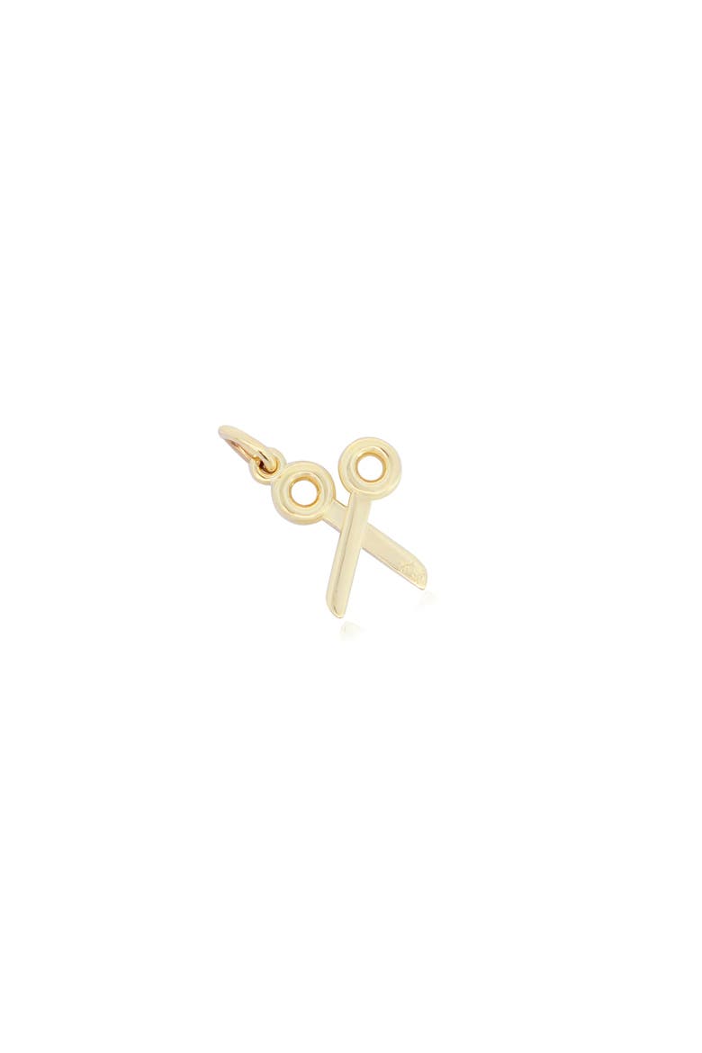 Mini Gold Scissor Charm, Main, color, Yellow Gold