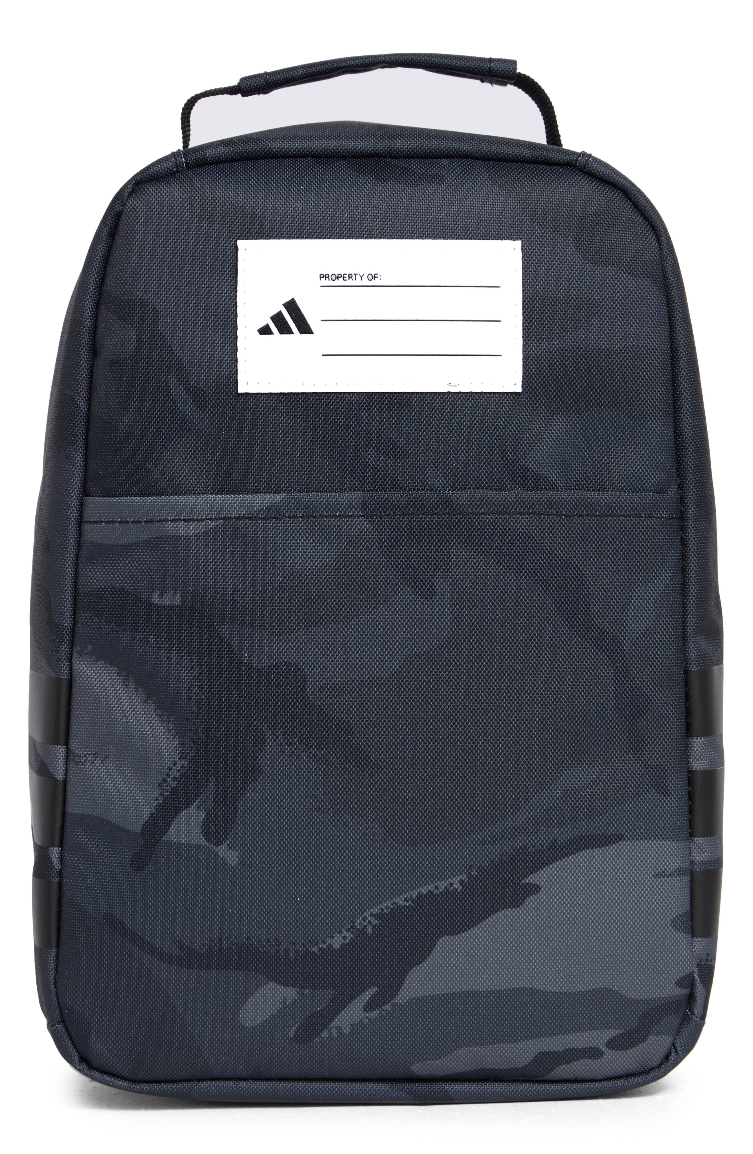 adidas Kids' Santiago Lunch Bag, Alternate, color, Camo Grey/ Black