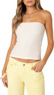 EDIKTED Albina Textured Tube Top
