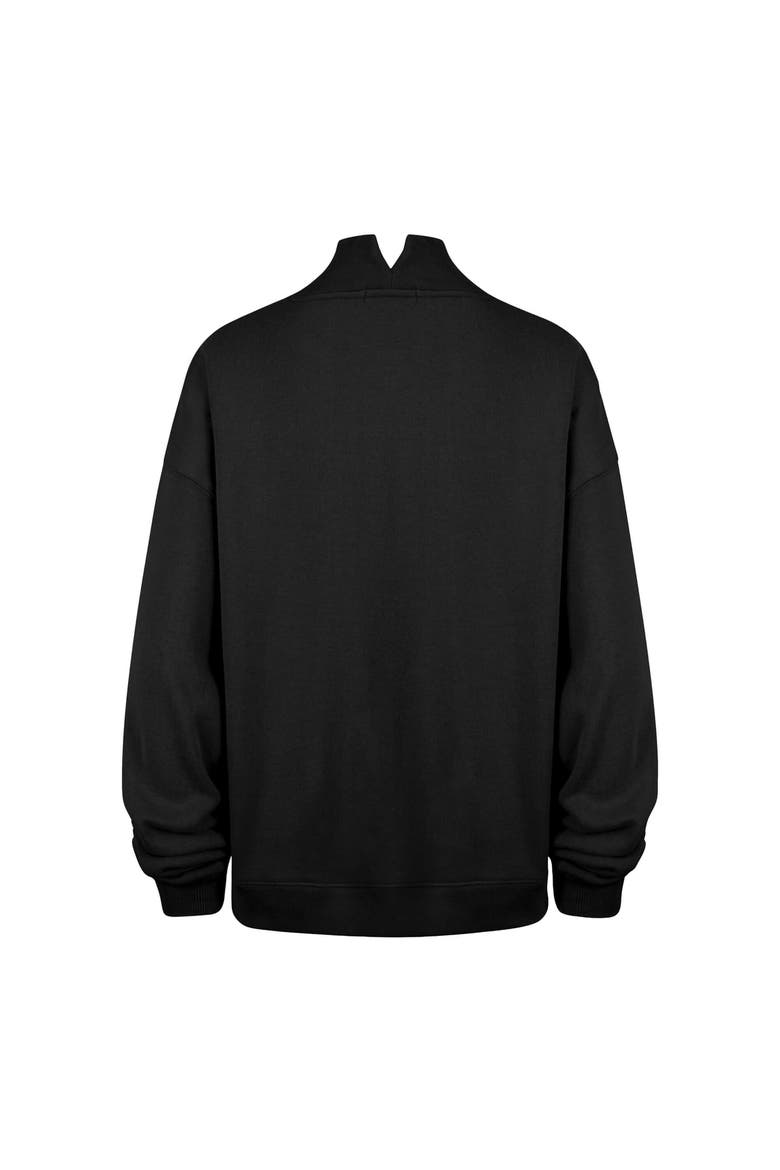 Women's '47 Black Jacksonville Jaguars Oversized Vantage Mock Neck Sweatshirt, Alternate, color, Black
