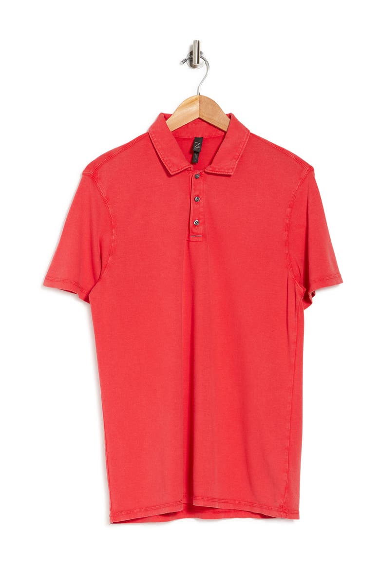 In Game Washed Polo, Alternate, color, RED HIBISCUS
