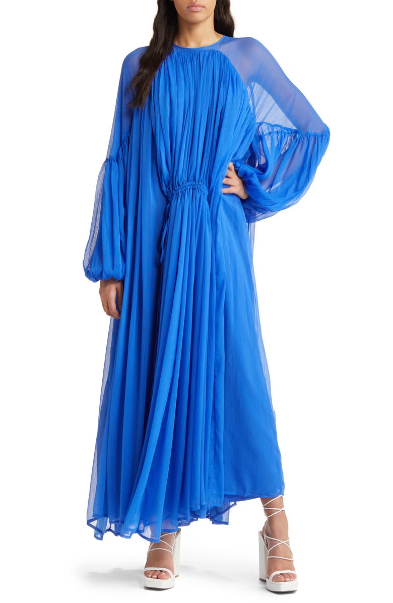 ASOS DESIGN Gathered Midi Dress, Main, color,