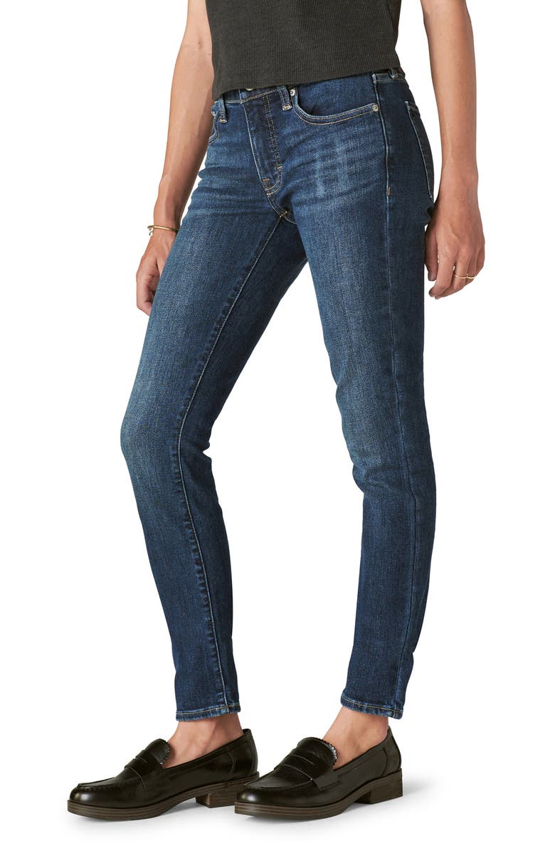 Lucky Brand Ava Mid Rise Skinny Jeans, Alternate, color, 