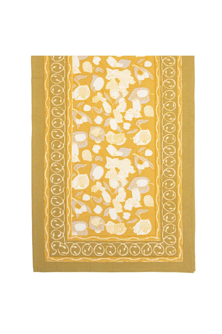 Forest Harvest Runner, Alternate, color, Grey/Mustard 16" x 90"