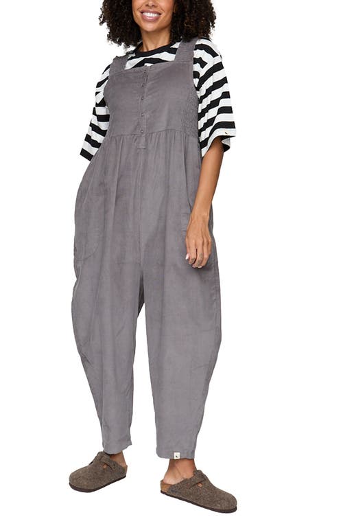 Turtledove London Smocking Strap Jumpsuit In Gray