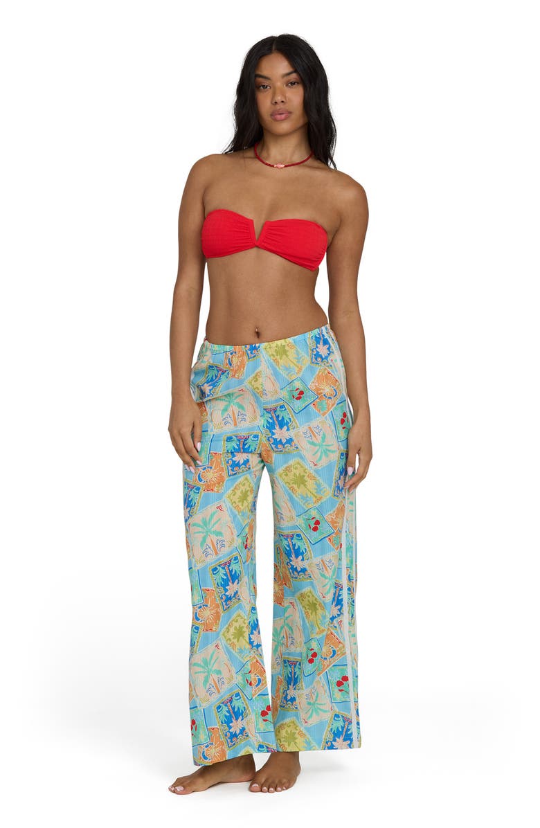 Billabong Palm Grove Cotton Straight Leg Pants, Alternate, color, Dream Blue