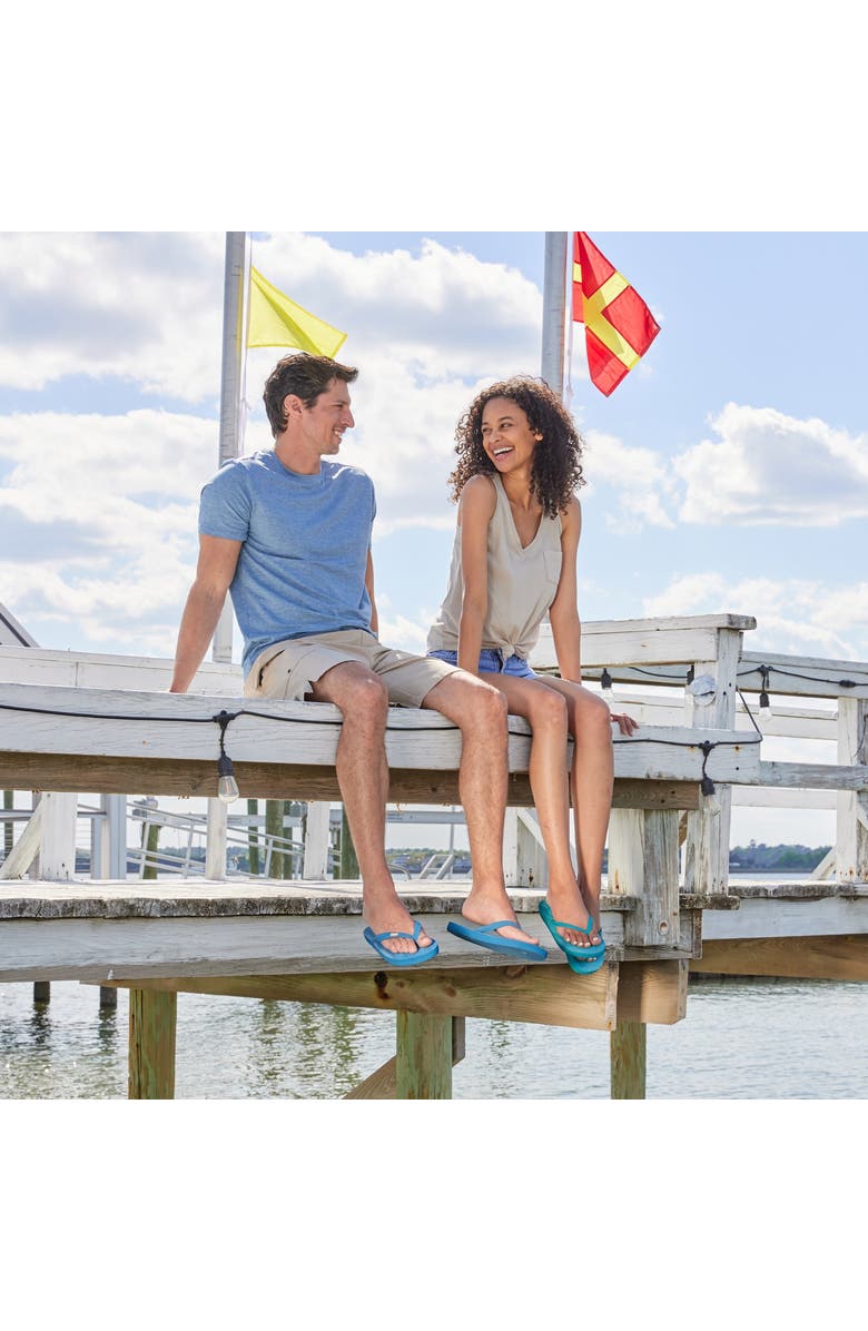 Feelgoodz Men’s Classicz Remix Natural Rubber Flip-Flop Thong Sandals, Alternate, color, Marlin