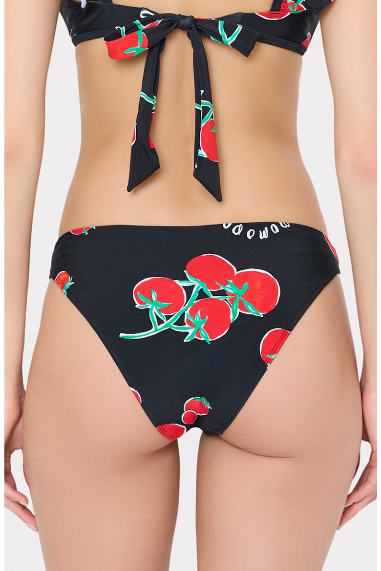 Margot Pomodoro Bikini Bottoms, Alternate, color, BLACK/ RED