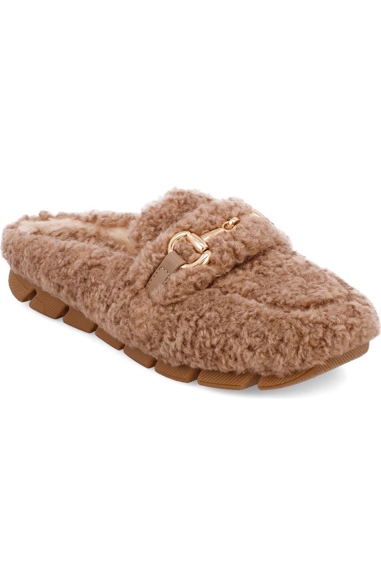 MIA Cocoa Faux Shearling Slipper, Main, color, Camel