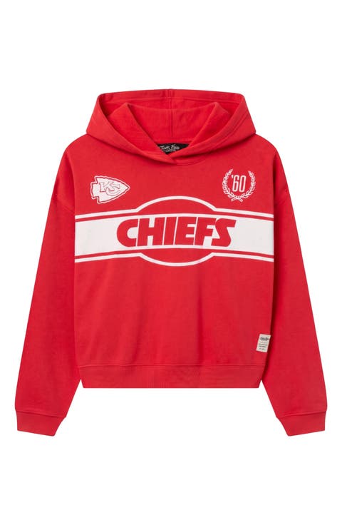 Chiefs Oversized Cropped Graphic Hoodie