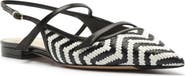 Alexandre Birman Tita Raffia Pointed Toe Slingback Flat