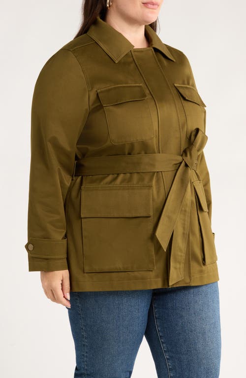Caslonr Caslon(r) Utility Cotton Trench Coat In Green