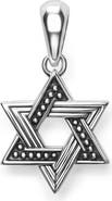 LAGOS Men's Anthem Small Silver Star of David Amulet