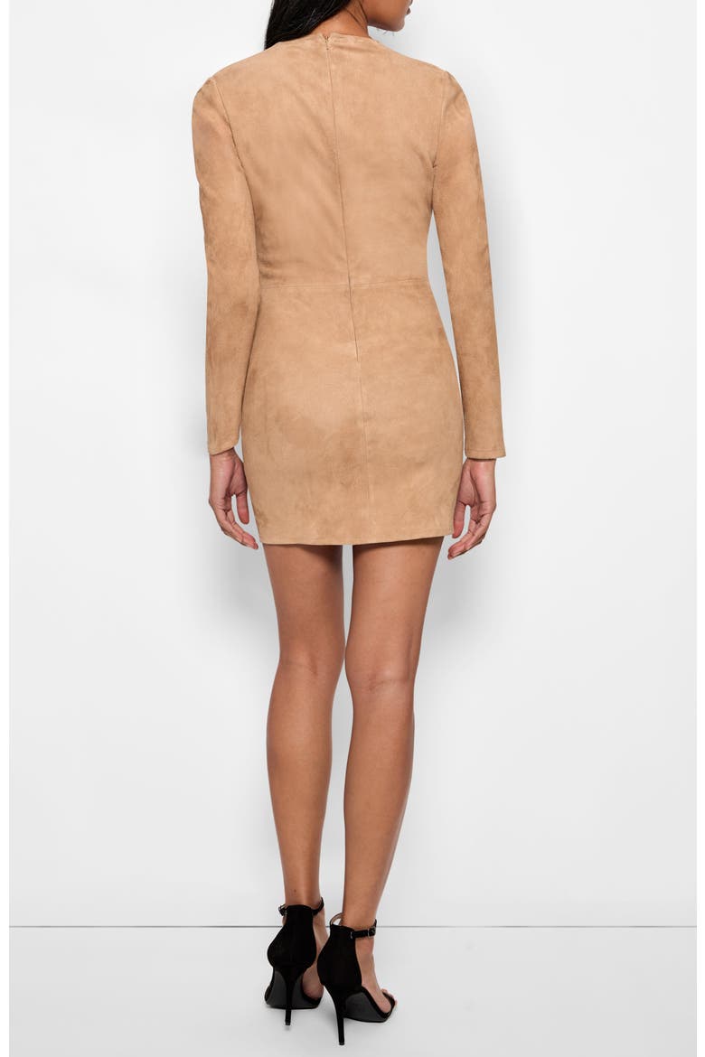 Demeter Stretch Suede Dress, Alternate, color, Sand