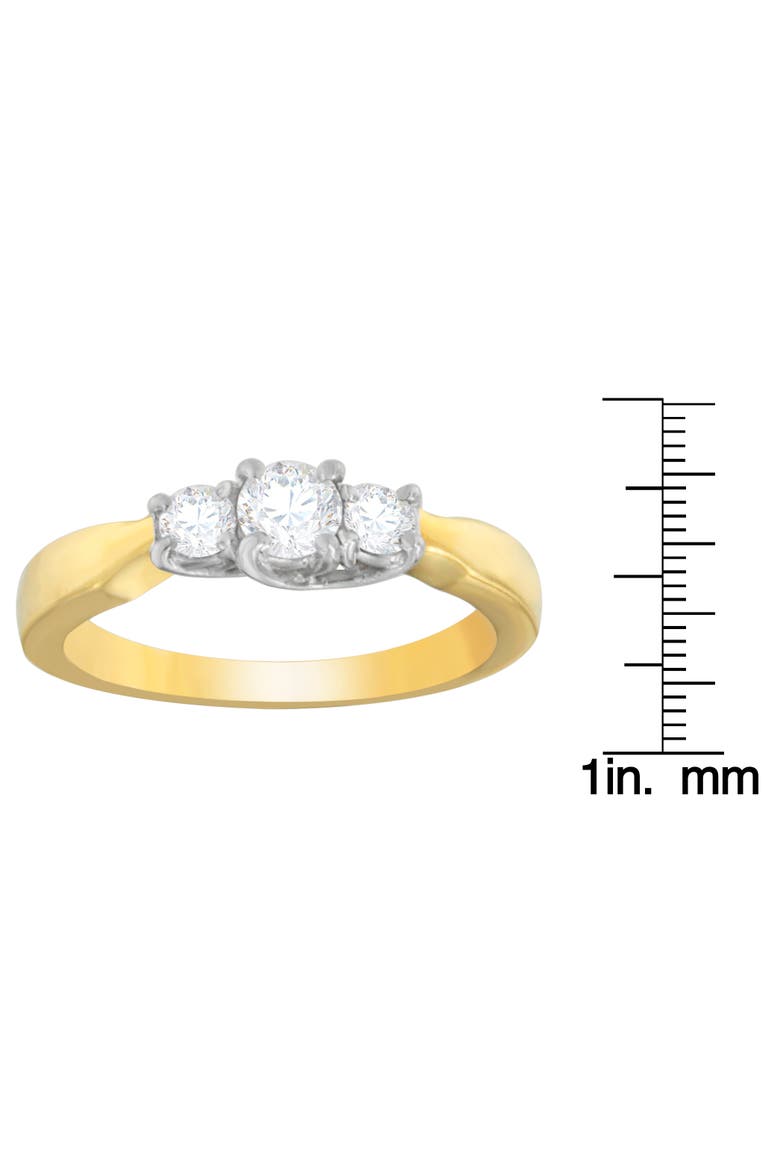 14K Two-Toned Gold 1/2 CTTW Round-cut Diamond Ring, Alternate, color, Yellow