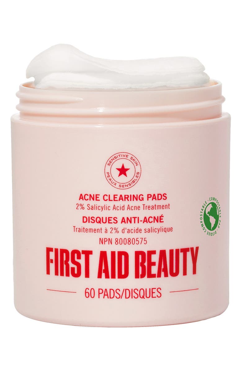 First Aid Beauty Acne Clearing Pads with 2% Salicylic Acid, Alternate, color, 
