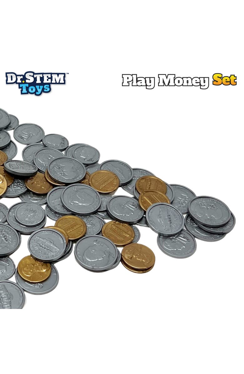 Dr. STEM Toys Play Money Set 400 Pieces Play Bills & Coins, Alternate, color, Multicolored