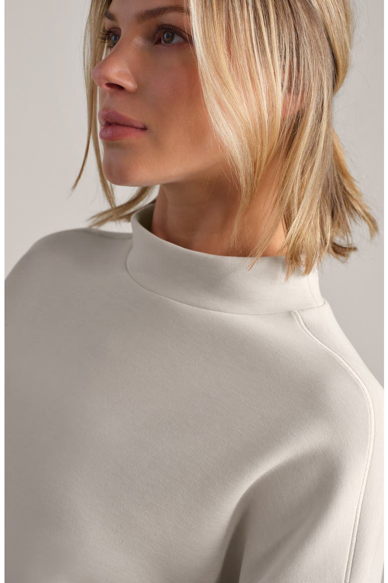DreamGlow Mock Neck Crop Sweatshirt, Alternate, color, SAND