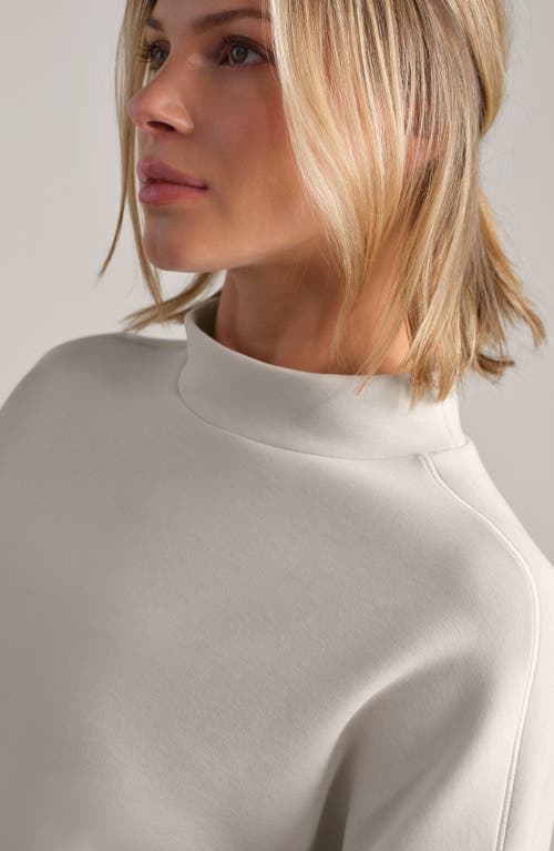 Rhone Dreamglow Mock Neck Crop Sweatshirt In Gray
