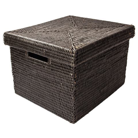 Artifacts Rattan Storage Box with Lid - Letter File