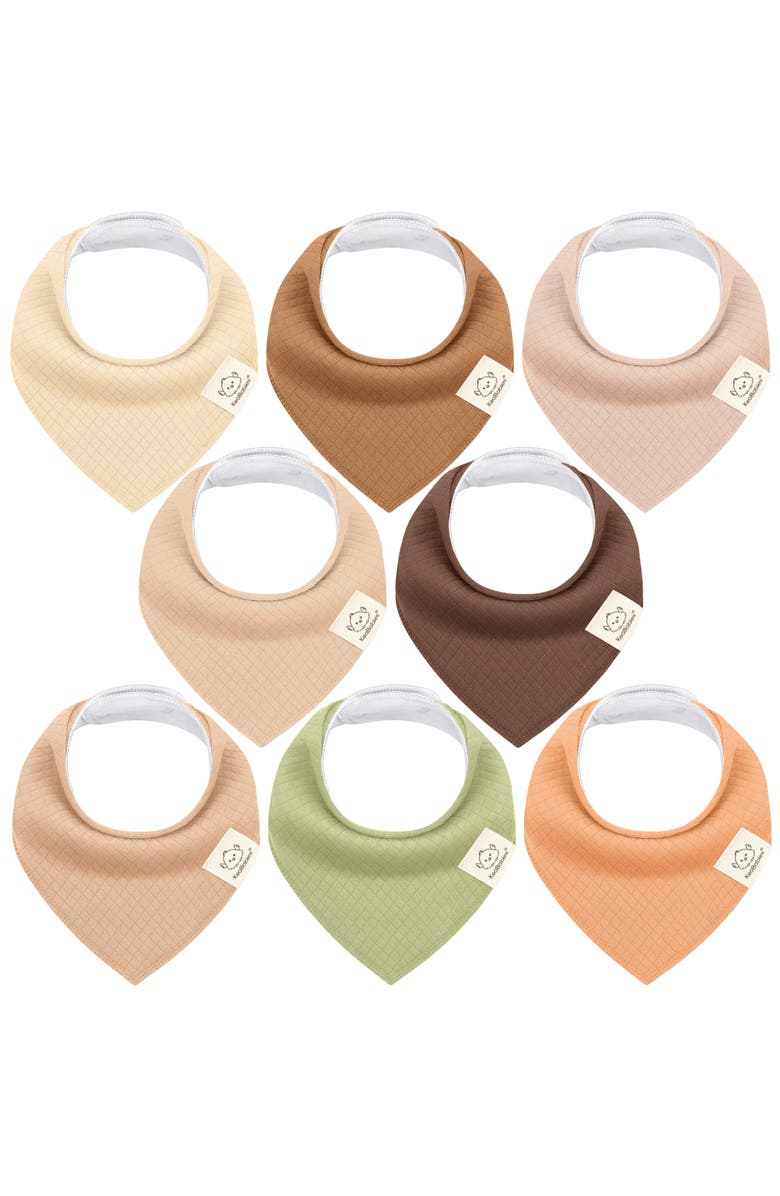 KeaBabies 8-Pack Quin Bandana Bibs, Main, color, Driftwood