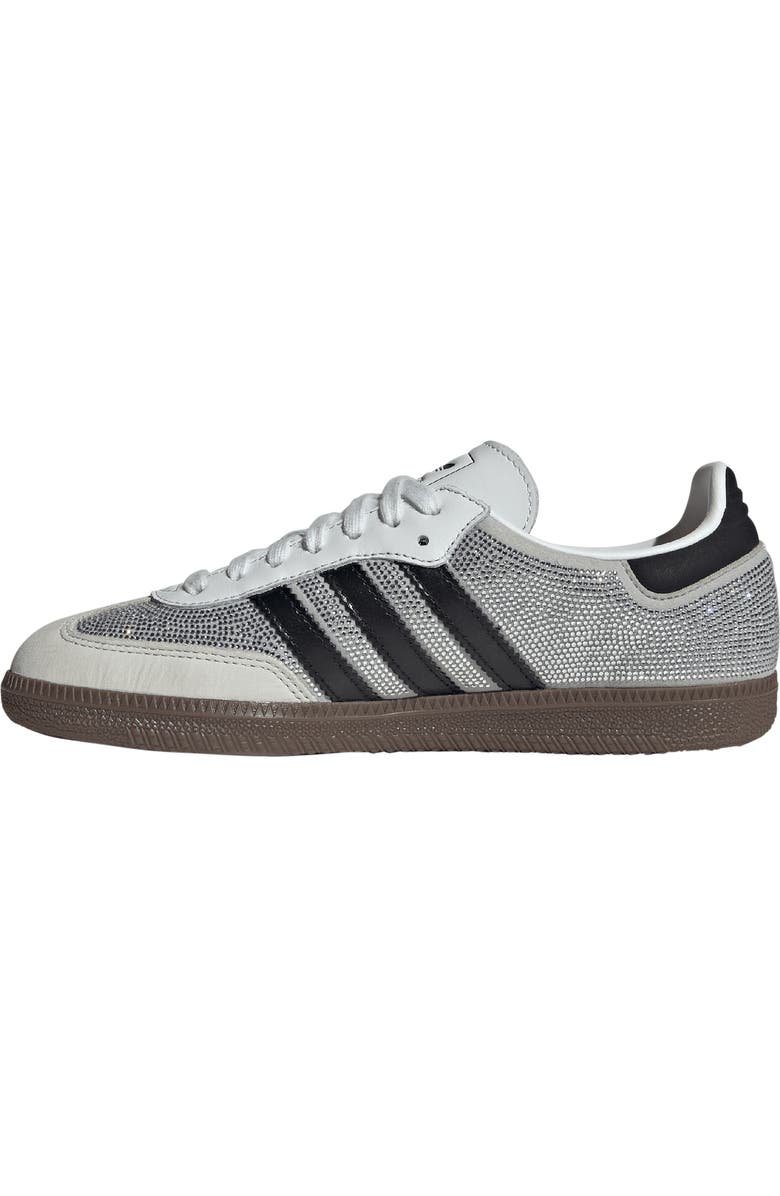 adidas Samba OG Crystal Embellished Sneaker, Alternate, color, Crystal White/ White/ Silver