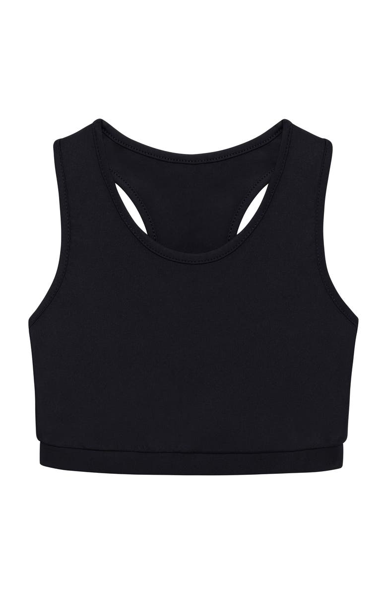 Courtside Kids Crop Top, Main, color, Black