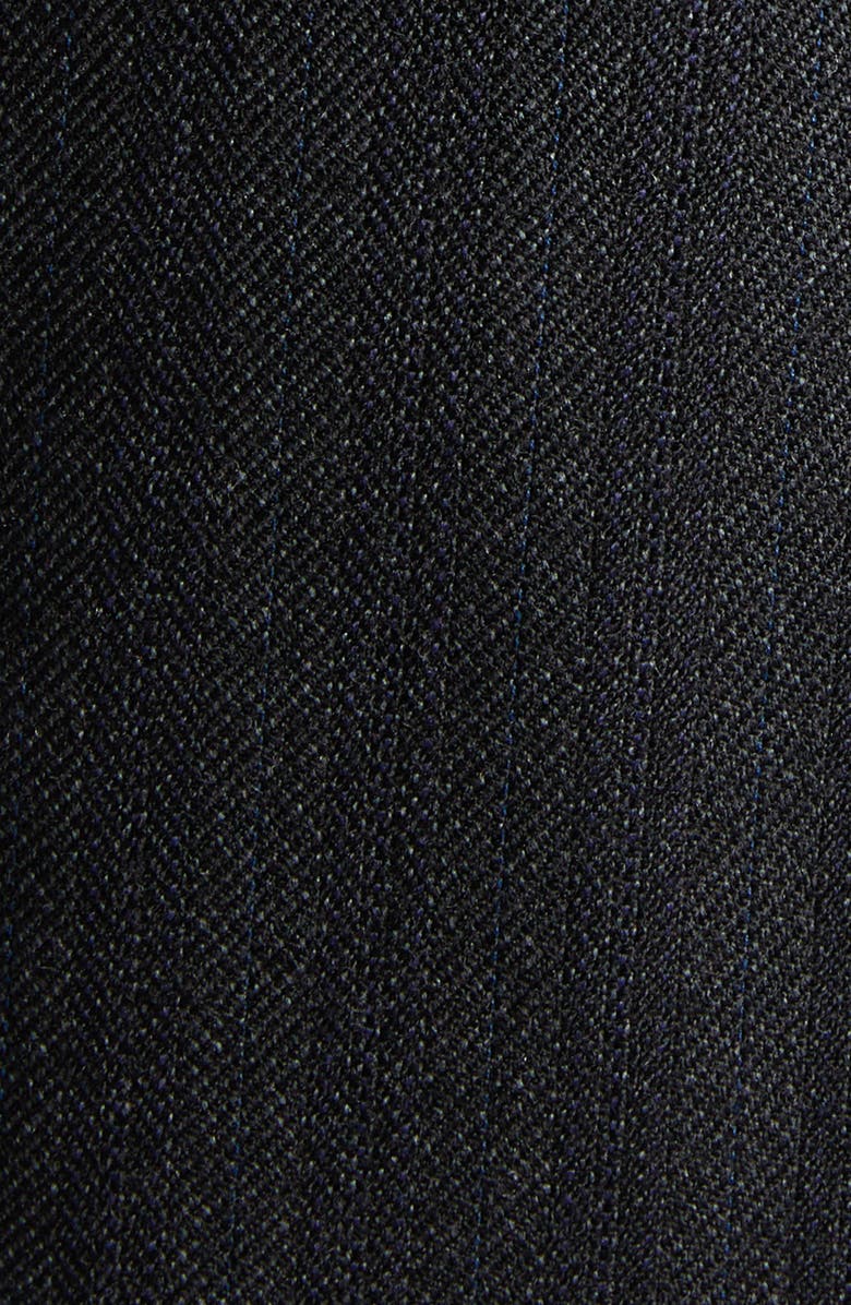 Bottega Veneta Stripe Wool Twill Straight Leg Pants, Alternate, color, 1292 Black/ Dark Blue