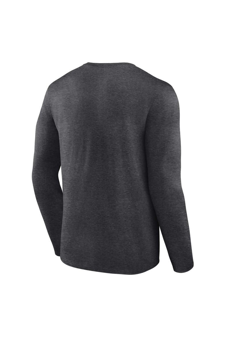 Men's Fanatics Branded Heather Charcoal Oklahoma Sooners Distressed Arch Over Logo Long Sleeve T-Shirt, Alternate, color, Heather Charcoal