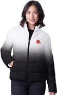 G-III 4HER BY CARL BANKS Women's G-III 4Her by Carl Banks Black Cleveland Browns Overtime Ombre Full-Zip Puffer Jacket