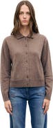 GERARD DAREL Collared Button-Front Knit Cardigan