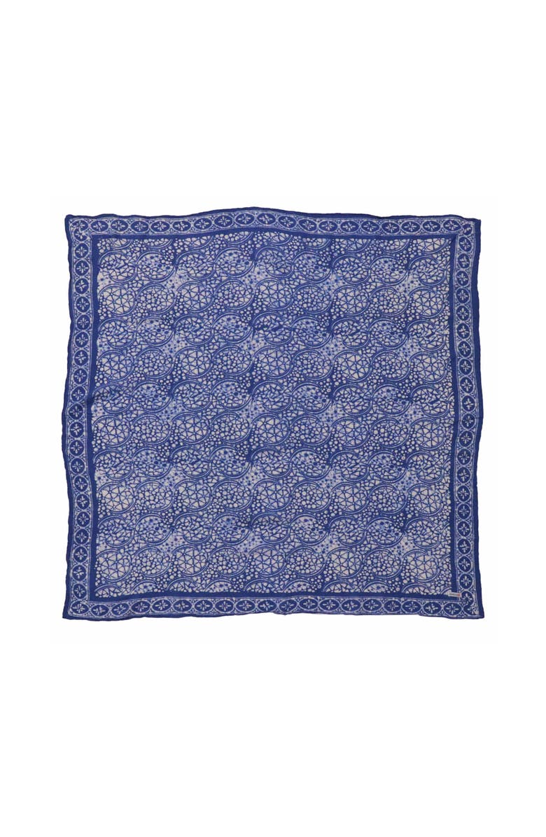 Kasih Co-op Hand Dyed Batik Bandana, Main, color, Blue Stone