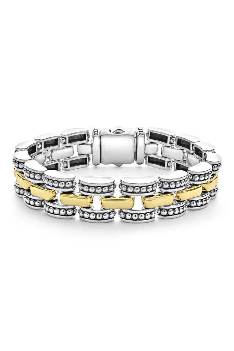 Link Ring & Bracelet Set, Alternate, color, SILVER/ GOLD