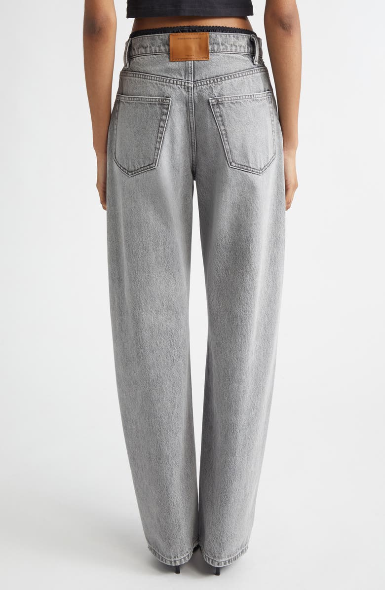 Alexander Wang Silk Prestyle Float Barrel Leg Jeans, Alternate, color, Washed Grey