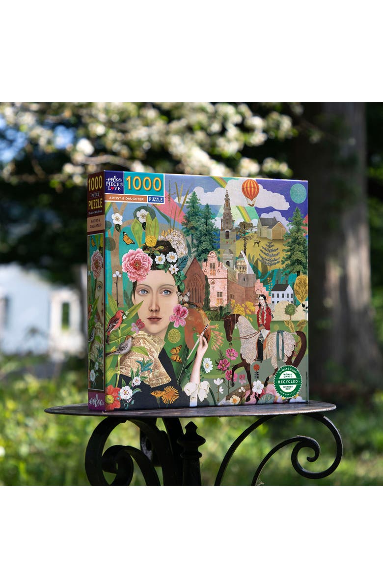 ZZDNU eeBoo Piece & Love eeBoo Piece & Love Artist & Daughter Puzzle, 1000 Pieces, Alternate, color, 