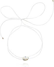Saulė Label Lily Tie Jet Necklace
