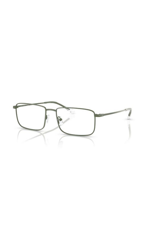 Armani Exchange 56mm Rectangle Optical Glasses In Metallic