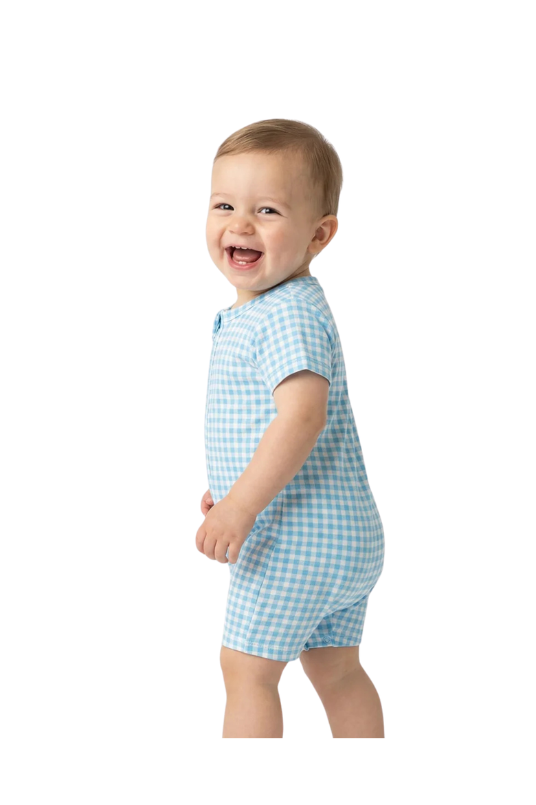 Short Sleeve and Shorts Buttery Soft Sleeper, Alternate, color, Harbor Gingham