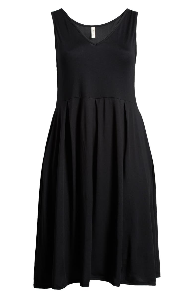 24seven Comfort Apparel Sleeveless Jersey Dress, Alternate, color, Black