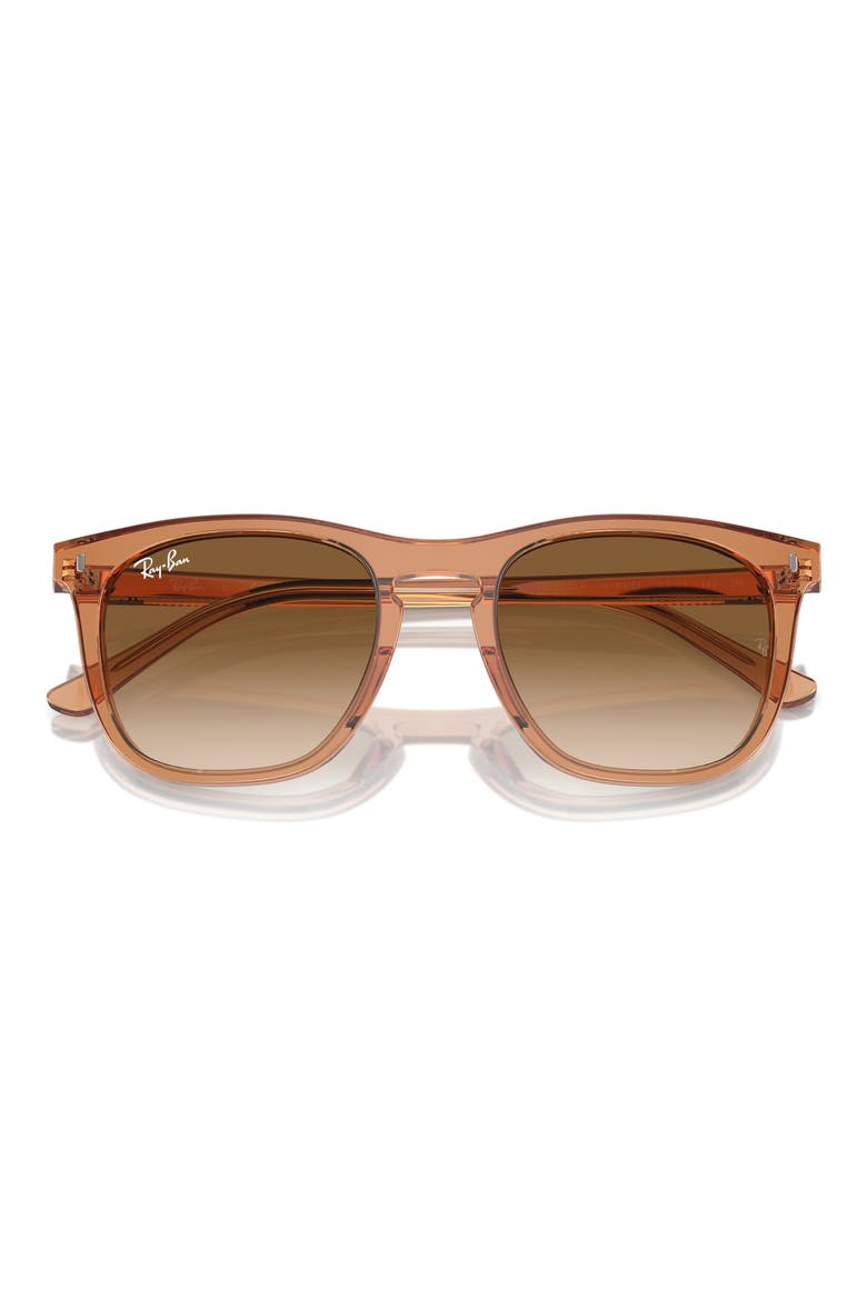 53mm Square Sunglasses, Alternate, color, TRANSPAREN