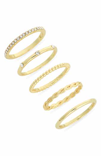 Covet Set of 5 Cubic Zirconia Band Rings