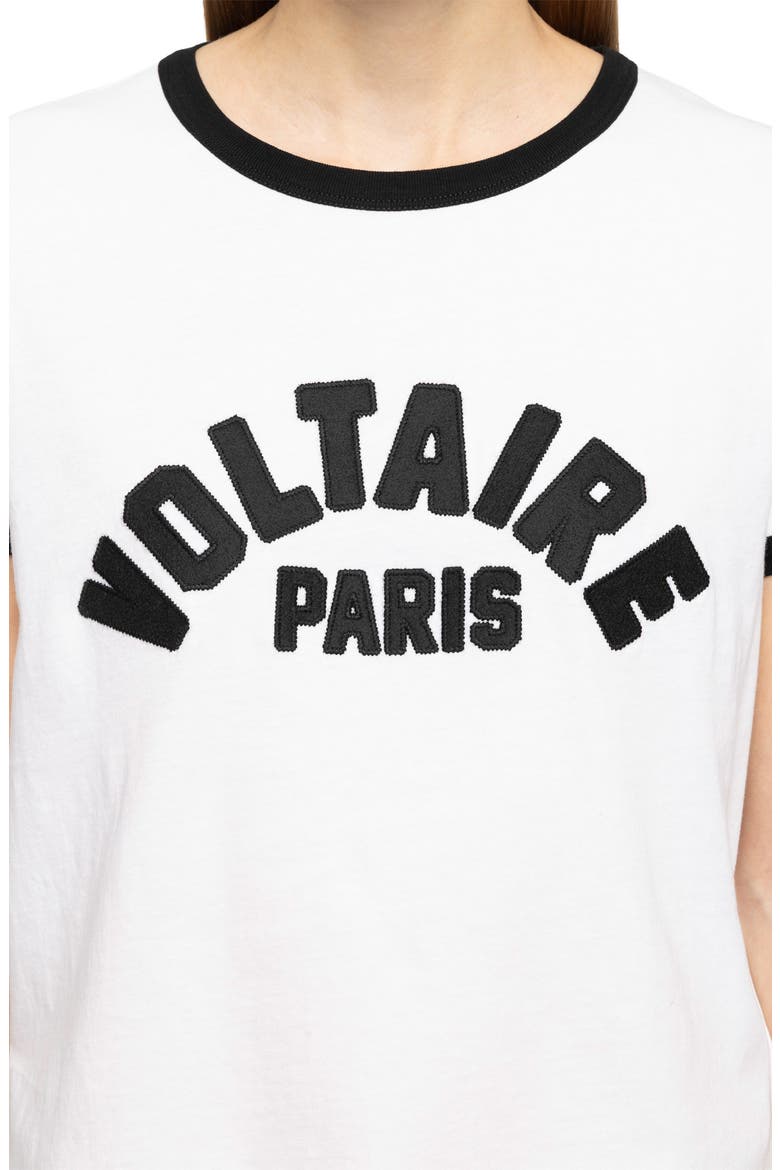 Alys Voltaire Paris Appliqué Cotton Graphic T-Shirt, Alternate, color, WHITE