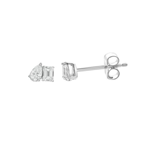 Valessa 14K Gold Lab Grown Diamond Toi Et Moi Earrings - 0.5 Ct