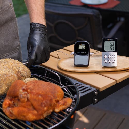 Maverick Long Range Wireless Remote Barbeque Thermometer, Dual Probe In Black