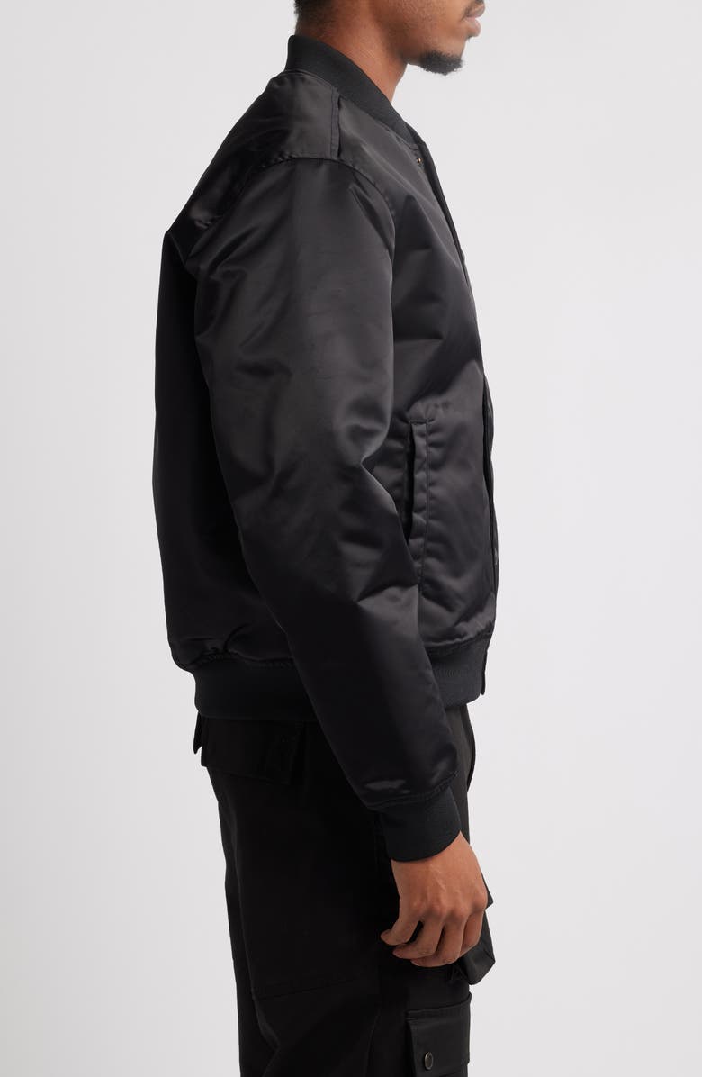 Billionaire Boys Club Globetrotter Nylon Satin Bomber Jacket, Alternate, color,