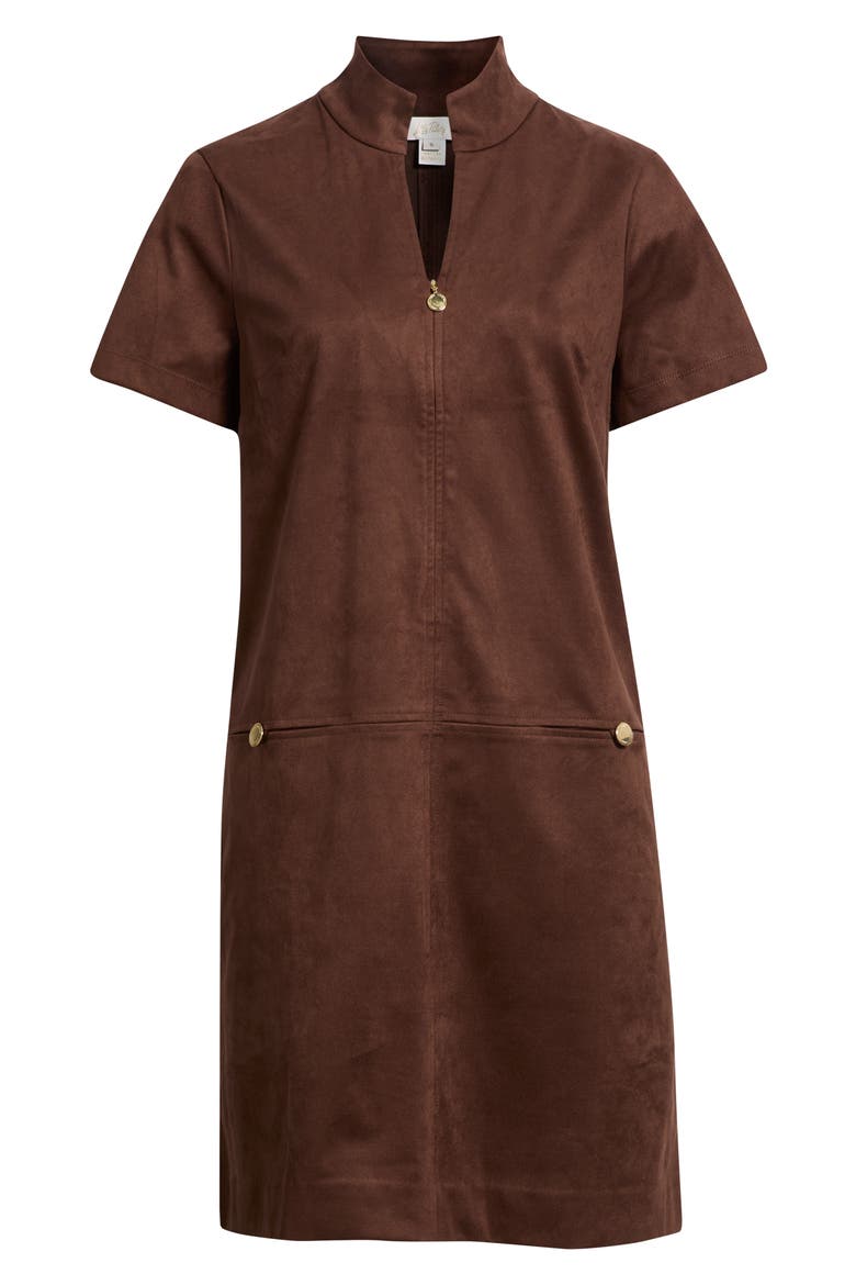Split Neck Shift Dress, Main, color, COCO BEACH