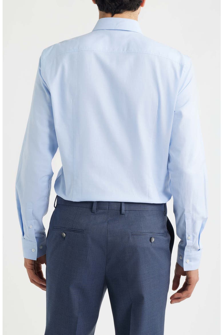 Hank Slim Fit Solid Cotton Dress Shirt, Alternate, color, LIGHT PASTEL BLUE