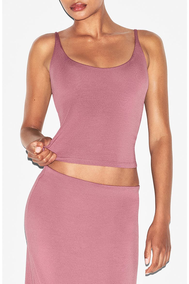 Smooth Lounge Scoop Neck Cami, Main, color, REDWOOD