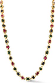 CHLOE AND MADISON Cubic Zirconia Tennis Necklace