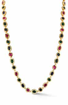 CHLOE AND MADISON Cubic Zirconia Tennis Necklace